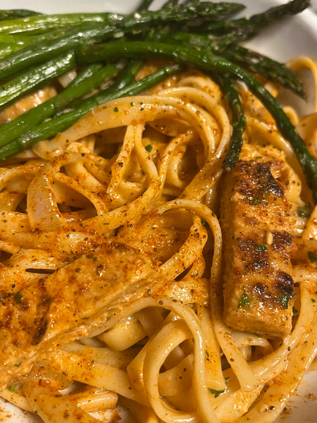 Vegan Cajun Chick’n Pasta