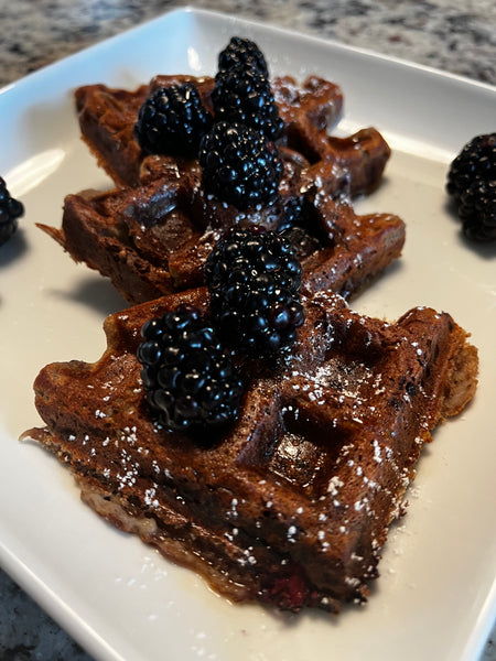 Blackberry Protein Waffles