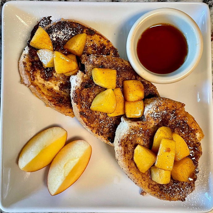 Cinnamon Apple French Toast w/ Apple Spice Syrup